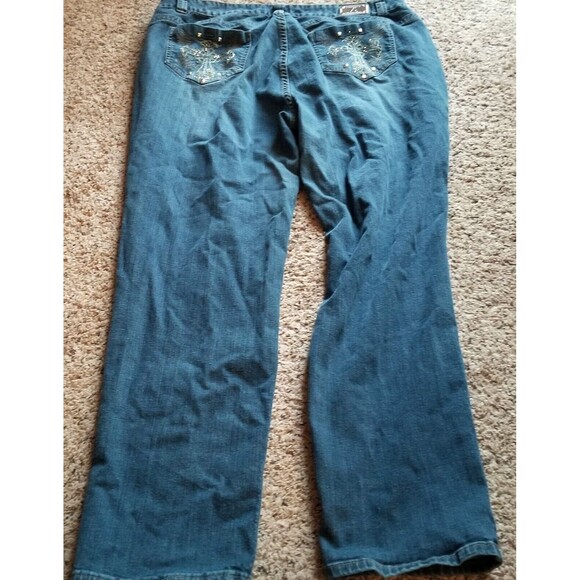 Ashley Stewart Jeans Women Plus Size 24W Denim Straight Leg High Rise - Picture 5 of 14